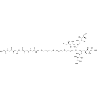 pSar6-PEG6-DETA-tetra(1,1'-iminobis(1-deoxy)-glucitol)