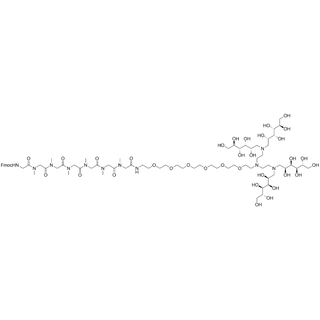 Fmoc-Gly-pSar6-PEG6-DETA-tetra(1,1'-iminobis(1-deoxy)-glucitol)