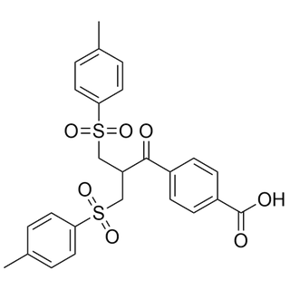 4-(3-tosyl-2-(tosylmethyl)propanoyl)benzoic acid