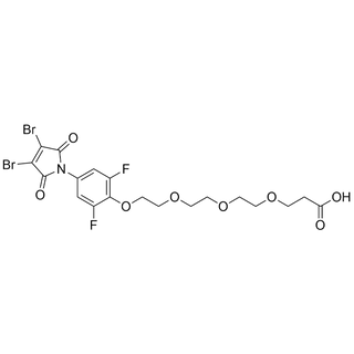 3-(2-(2-(2-(4-(3,4-dibromo-2,5-dioxo-2,5-dihydro-1H-pyrrol-1-yl)-2,6-difluorophenoxy)ethoxy)ethoxy)ethoxy)propanoic acid