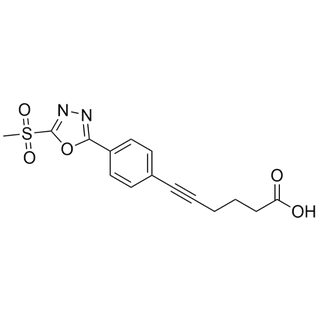 6-(4-(5-(methylsulfonyl)-1,3,4-oxadiazol-2-yl)phenyl)hex-5-ynoic acid