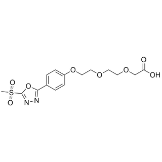 2-(2-(2-(4-(5-(methylsulfonyl)-1,3,4-oxadiazol-2-yl)phenoxy)ethoxy)ethoxy)acetic acid