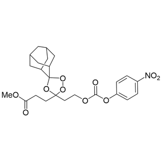 methyl 3-((5r,7r)-5'-(2-(((4-nitrophenoxy)carbonyl)oxy)ethyl)spiro[adamantane-2,3'-[1,2,4]trioxolan]-5'-yl)propanoate