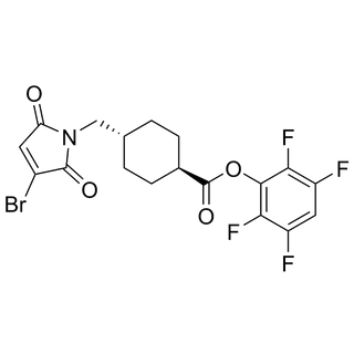 2,3,5,6-tetrafluorophenyl (1r,4r)-4-((3-bromo-2,5-dioxo-2,5-dihydro-1H-pyrrol-1-yl)methyl)cyclohexane-1-carboxylate