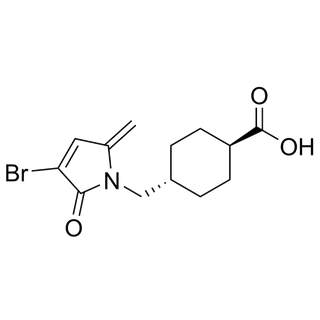 (1r,4r)-4-((3-bromo-5-methylene-2-oxo-2,5-dihydro-1H-pyrrol-1-yl)methyl)cyclohexane-1-carboxylic acid