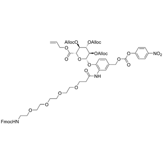 Allyl glucuronide linker-2-N-(NHFmoc-PEG4-carboxyamide)-PNP 