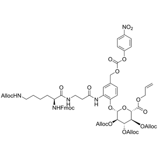 Allyl glucuronide linker-2-N-(Fmoc-Lys(Alloc)-beta-Ala)-PNP 