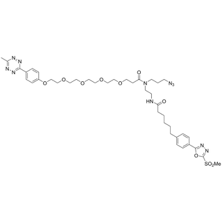 mTz-PEG4-amido-N-(3-azidopropyl)-N-(C2-amido-C6-PODS)
