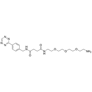 Tetrazine amido-Succ-amido-PEG3-amine 