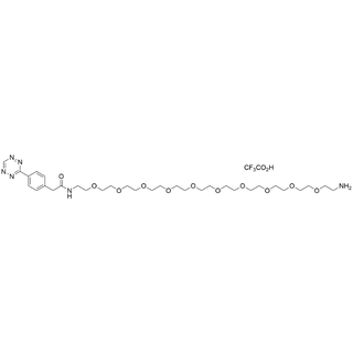 Tetrazine-CONH-PEG10-amine TFA Salt