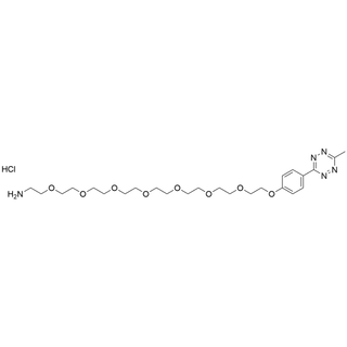 Methyltetrazine-O-PEG8-amine HCl salt