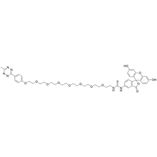 Methyltetrazine-O-PEG8-(5-thiourea-Fluorescein)