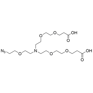 N-(Azido-PEG1)-N-bis(PEG2-acid), HCl salt