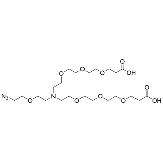 N-(Azido-PEG1)-N-bis(PEG3-acid), HCl salt