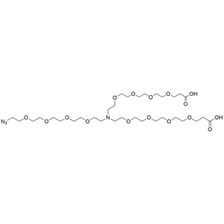 N-(Azido-PEG4)-N-bis(PEG4-acid) HCl salt