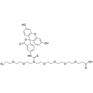 N-(Azido-PEG2)-N-Fluorescein-PEG4-acid