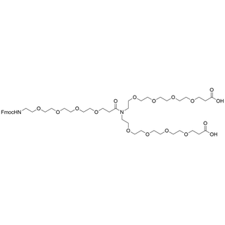 N-(Fmoc-amido-PEG4)-N-bis(PEG4-acid) 