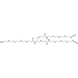 2-(Amino-PEG4-amido)-1,3-bis(azido-PEG3-amido-ethoxy)propane 