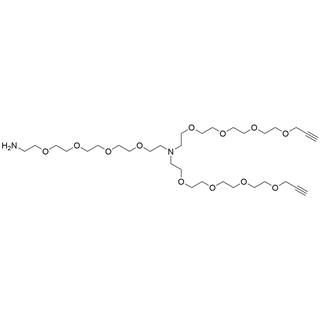 N-(Amino-PEG4)-N-bis(PEG4-propargyl) HCl salt