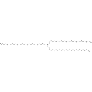 N-(Amino-PEG8)-N-bis(PEG8-propargyl) HCl salt