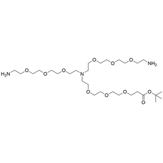 N-(t-butyl ester-PEG3)-N-bis(PEG3-amine)