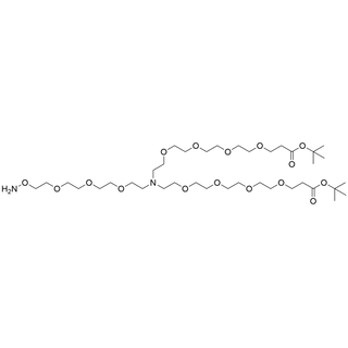 N-(Aminooxy-PEG3)-N-bis(PEG4-t-butyl ester)