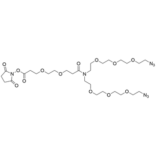 N-(NHS ester-PEG2)-N-bis(PEG3-azide)