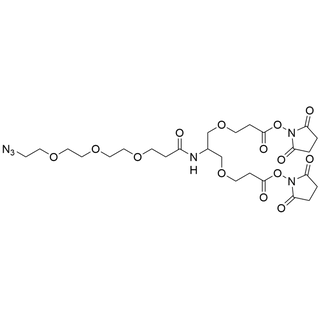 2-(Azido-PEG3-amido)-1,3-bis(NHS Ester)