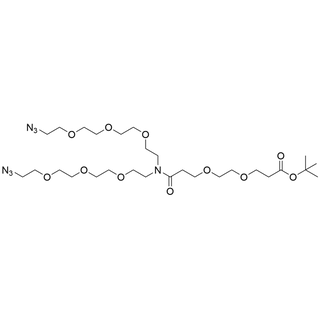 N-(t-butyl ester-PEG2)-N-bis(PEG3-azide)