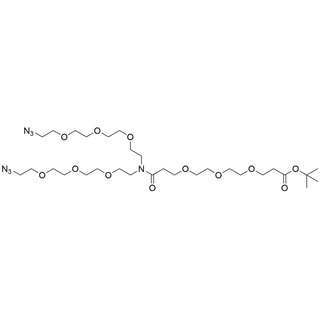 N-(t-butyl ester-PEG3)-N-bis(PEG3-azide)