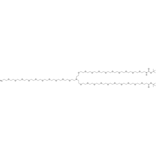 N-(azide-PEG10)-N-(PEG10-N-boc)-N-(PEG10-t-butyl ester)