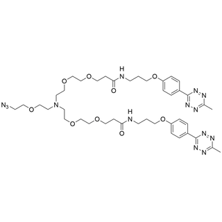 N-(Azido-PEG1)-N-bis(PEG2-Methyltetrazine-propylamine)