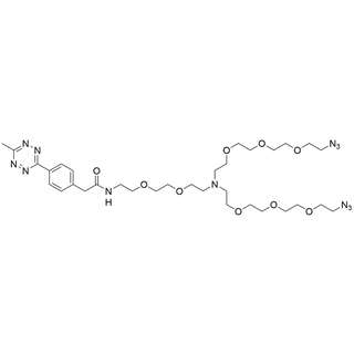 N-(Methyltetrazine-PEG2)-N-bis(PEG3-azide)