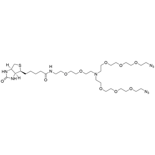 N-(Biotin-PEG2)-N-Bis(PEG3-azide)