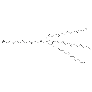 PETP-2,3,4-(PEG4-Azide)-1-(PEG4-Amine)methane