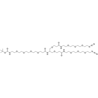 2-(Boc-amino-PEG4-amido)-1,3-bis(azido-PEG3-amido-ethoxy)propane 