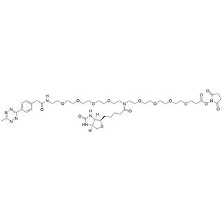 N-(Methyltetrazine-PEG4)-N-Biotin-PEG4-NHS