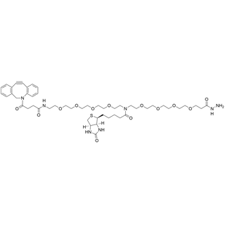 N-(DBCO-PEG4)-N-Biotin-PEG4-hydrazide TFA salt