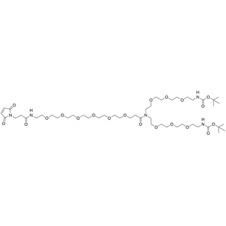 N-(Mal-PEG6)-N-bis(PEG3-Boc)