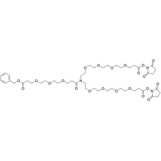 N-(Benzyloxy carbonyl-PEG3)-N-bis(PEG4-NHS ester)