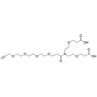 N-(Propargyl-PEG4-carbonyl)-N-bis(PEG1-acid)