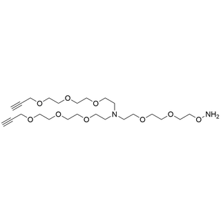 N-(Aminooxy-PEG2)-N-bis(PEG3-propargyl)