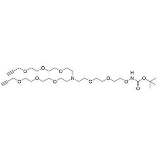 N-(t-Boc-Aminooxy-PEG2)-N-bis(PEG3-propargyl)