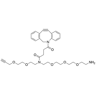 N-(Propargyl-PEG2)-DBCO-PEG3-Amine, TFA salt