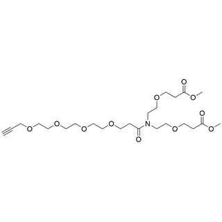 N-(Propargyl-PEG4-carbonyl)-N-bis(PEG1-methyl ester)