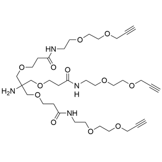 Amino-Tri-(Propargyl-PEG2-ethoxymethyl)-methane TFA Salt