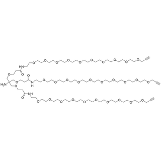 Amine-Tri(3-methoxypropanamide-PEG10-Propargyl) Methane HCl salt