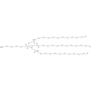 Amine-PEG4-Amide-Tri(3-methoxypropanamide-PEG10-Propargyl) Methane HCl salt