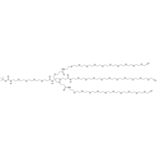 t-Boc-N-amido-PEG4-Amide-Tri-(propargyl-PEG10-ethoxymethyl)-methane