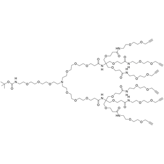 N-(Boc-PEG3)-N-bis-(PEG3-Amino-Tri-(Propargyl-PEG2-ethoxymethyl)-methane)